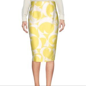 Silk blend pencil skirt